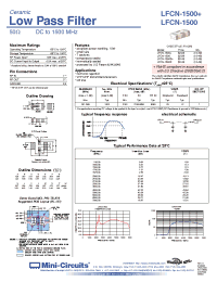 Datasheet LFCN-1500+ manufacturer Mini-Circuits